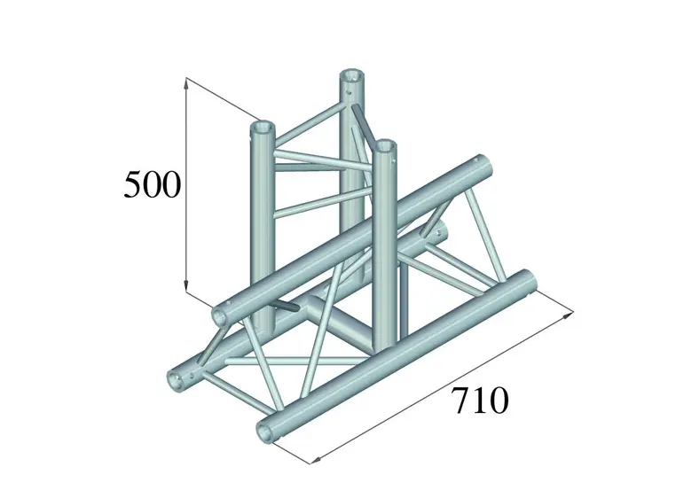 ALUTRUSS TRILOCK 6082AT-35 3-way T-piece 